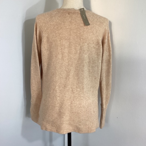 NWT J.CREW SIZE XS V NECK SWEATER MERINO WOOL ALPACA BLEND BEIGE CLASSIC - Picture 9 of 11